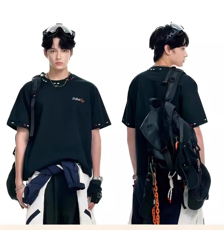 情绪-彩色刺绣T恤